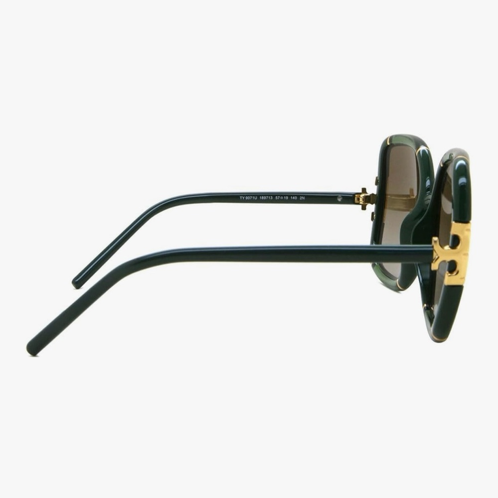 Tory Burch Oversized Emerald Green Sunglasses